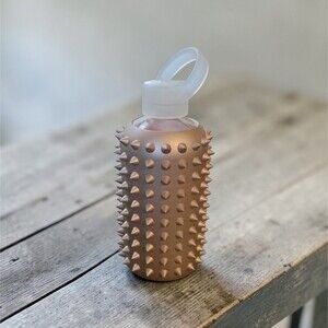 BKR Glass Water Bottle Spiked Prenup (Metallic Rose Gold) Little 16oz/500ml Rare